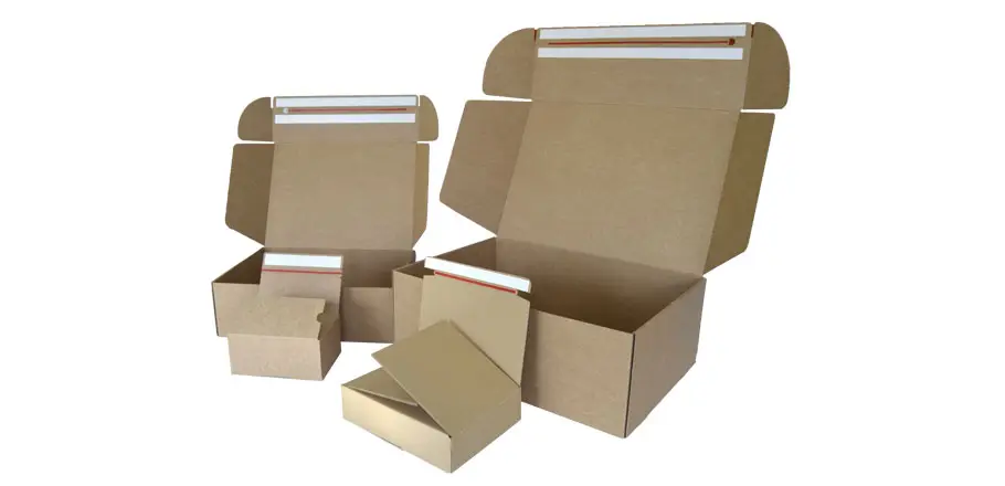 Caja para ecommerce con adhesivos